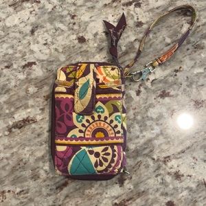 Vera Bradley wristlet wallet with phone holder